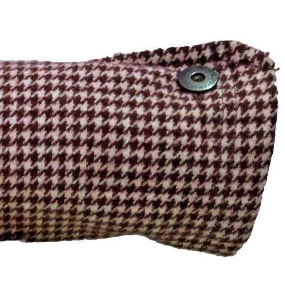 American Eagle Y2K Houndstooth Wool Blazer Womens Size S Earthy Heritage Preppy - Picture 4 of 16